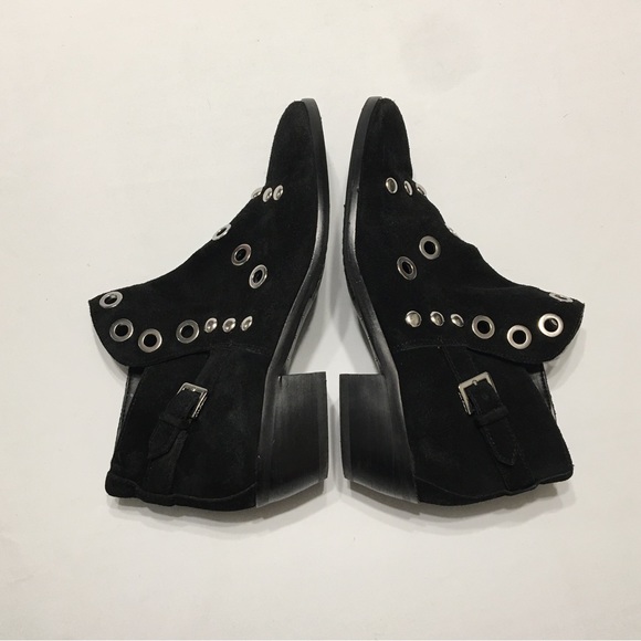 Sam Edelman Black Suede Studded Boots - Picture 3 of 15